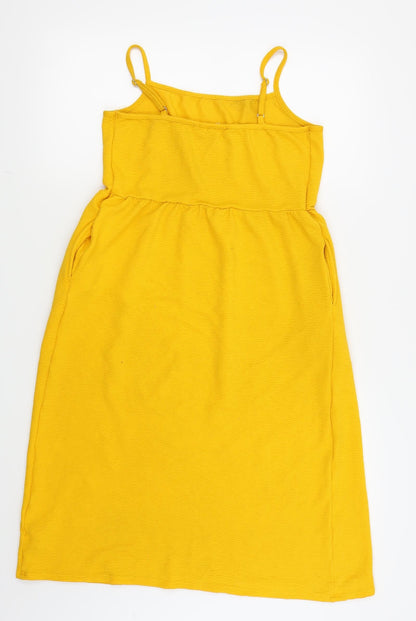 Preloved NEXT Womens Yellow   Fit & Flare  Size 10 - Back
