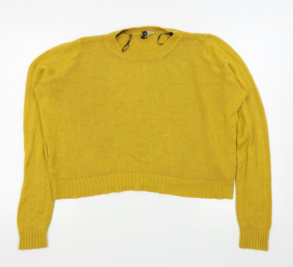 Preloved Divided by H&M Womens Yellow   Pullover Jumper Size M - Front