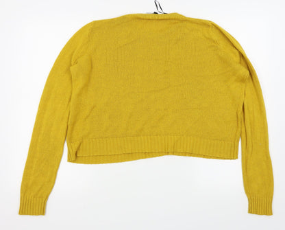 Preloved Divided by H&M Womens Yellow   Pullover Jumper Size M - Back