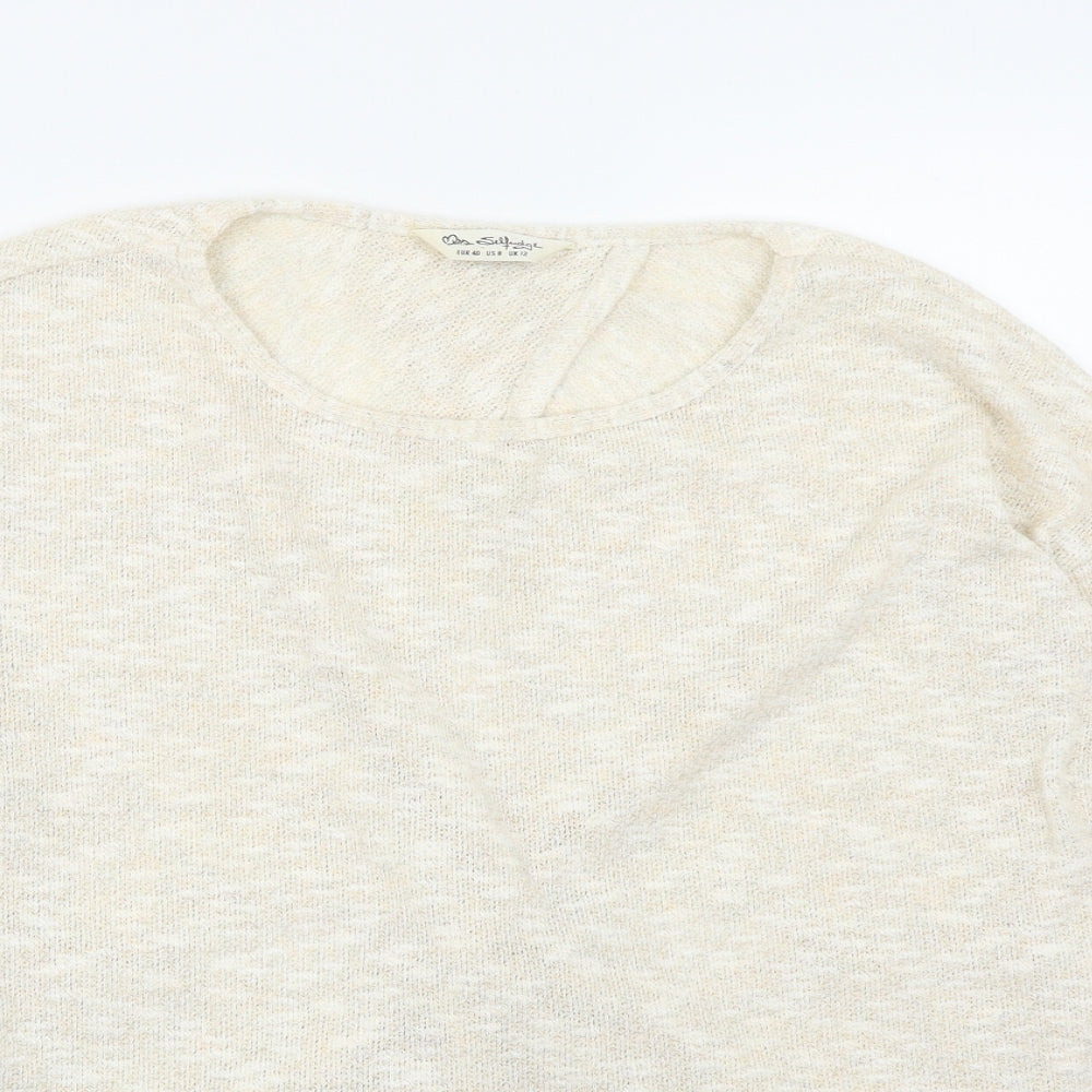 Miss Selfridge Womens Beige   Pullover Jumper Size 12  - Cut out back