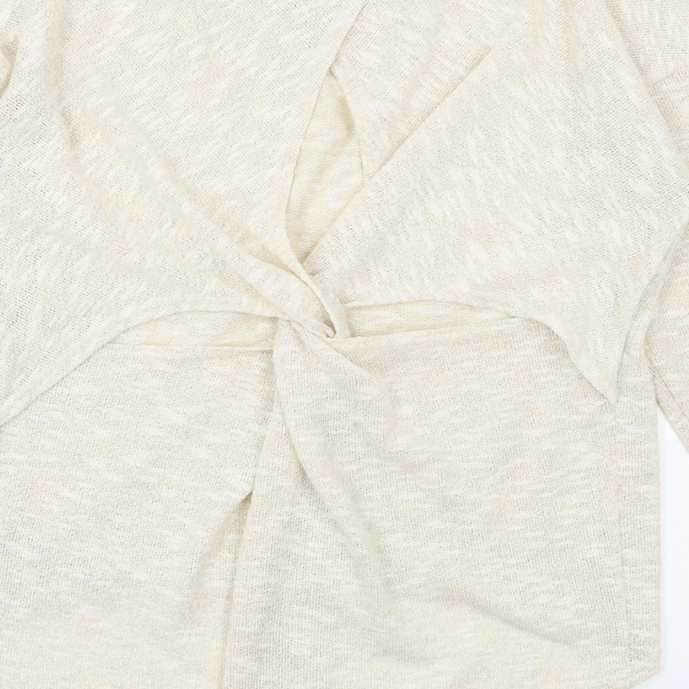 Miss Selfridge Womens Beige   Pullover Jumper Size 12  - Cut out back
