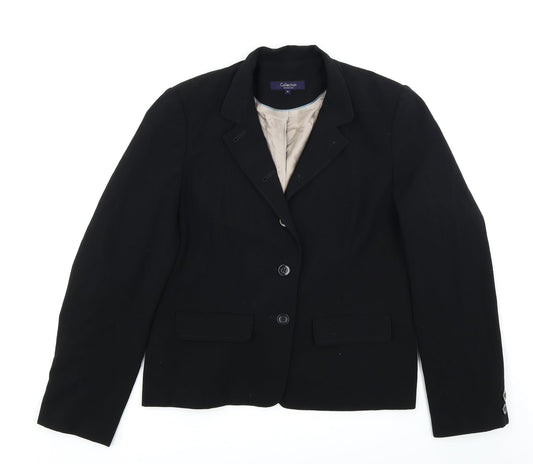 Collection Womens Black   Jacket Blazer Size 14