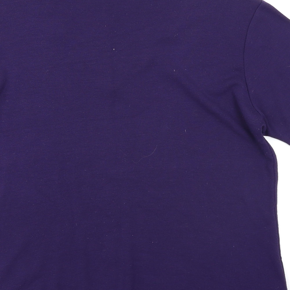 Happit Womens Purple   Basic T-Shirt Size 16