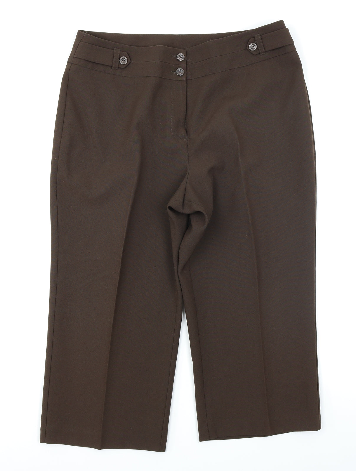 BM Womens Brown   Capri Trousers Size 14 L20 in