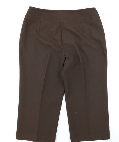 Preloved BM Womens Brown   Capri Trousers Size 14 L20 in - Back