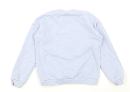 Preloved George Girls Blue   Pullover Sweatshirt Size 9-10 Years - Back
