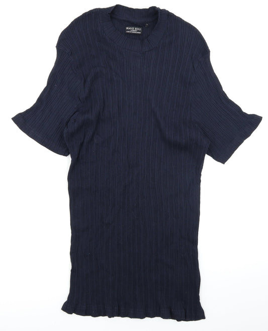 Brave Soul Womens    Basic T-Shirt Size L  - Ribbed