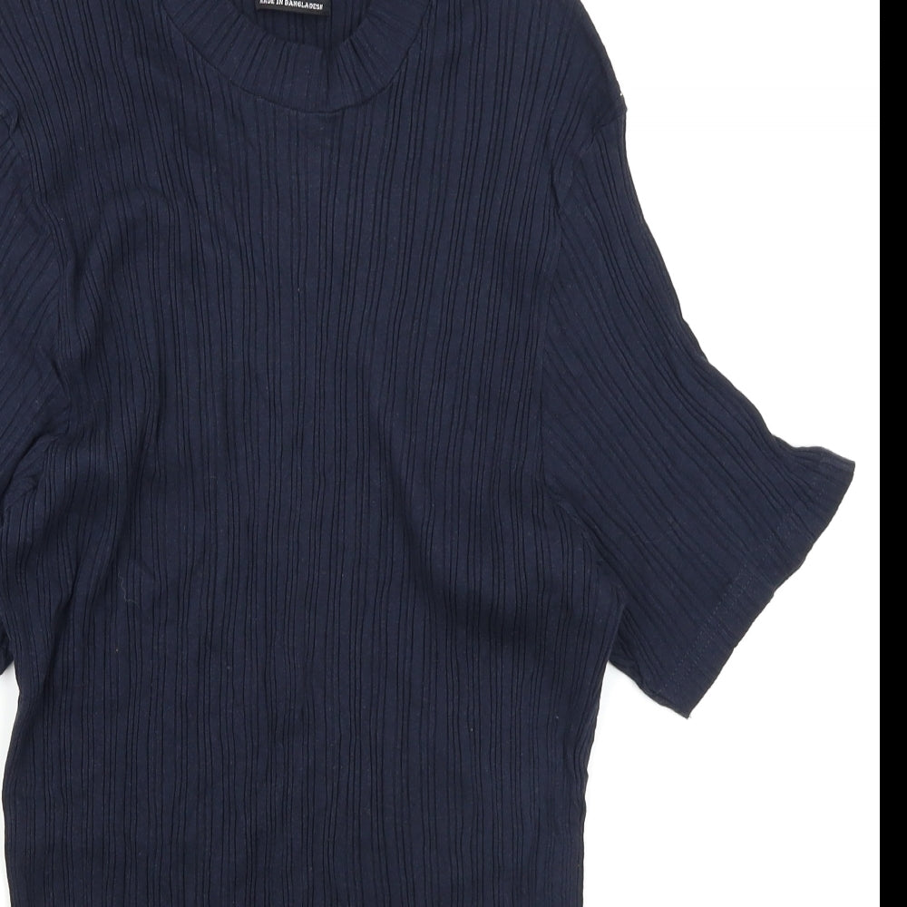Brave Soul Womens    Basic T-Shirt Size L  - Ribbed