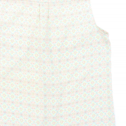 Preloved NEXT Womens Ivory Floral  Basic Blouse Size 16 - Label