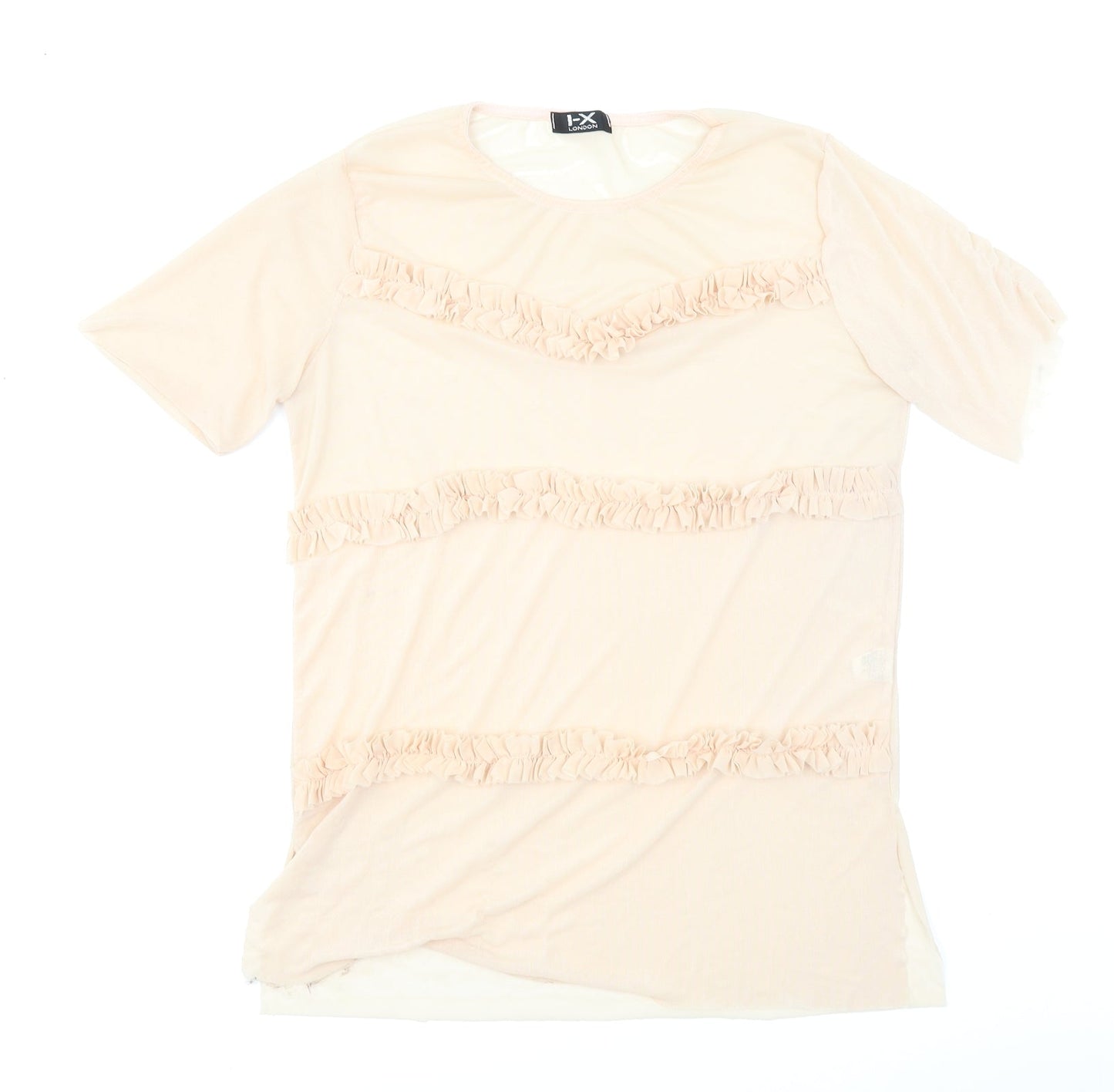 I-X London Womens Pink   Basic T-Shirt Size 10