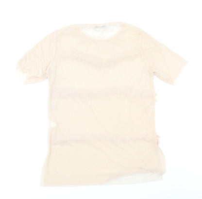 Preloved I-X London Womens Pink   Basic T-Shirt Size 10 - Back