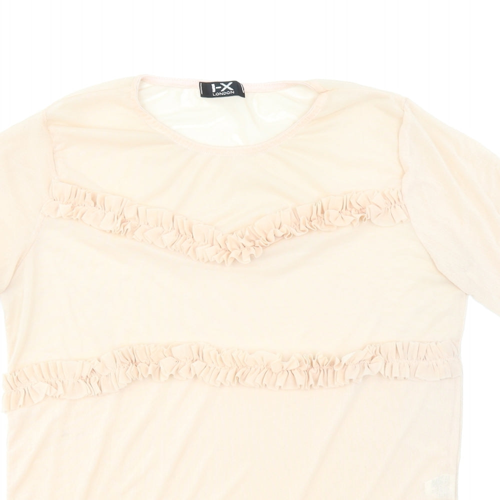 I-X London Womens Pink   Basic T-Shirt Size 10