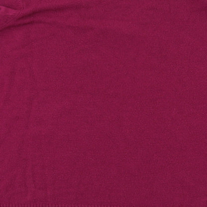 Preloved m&s Womens Red   Pullover Jumper Size 14 - Label