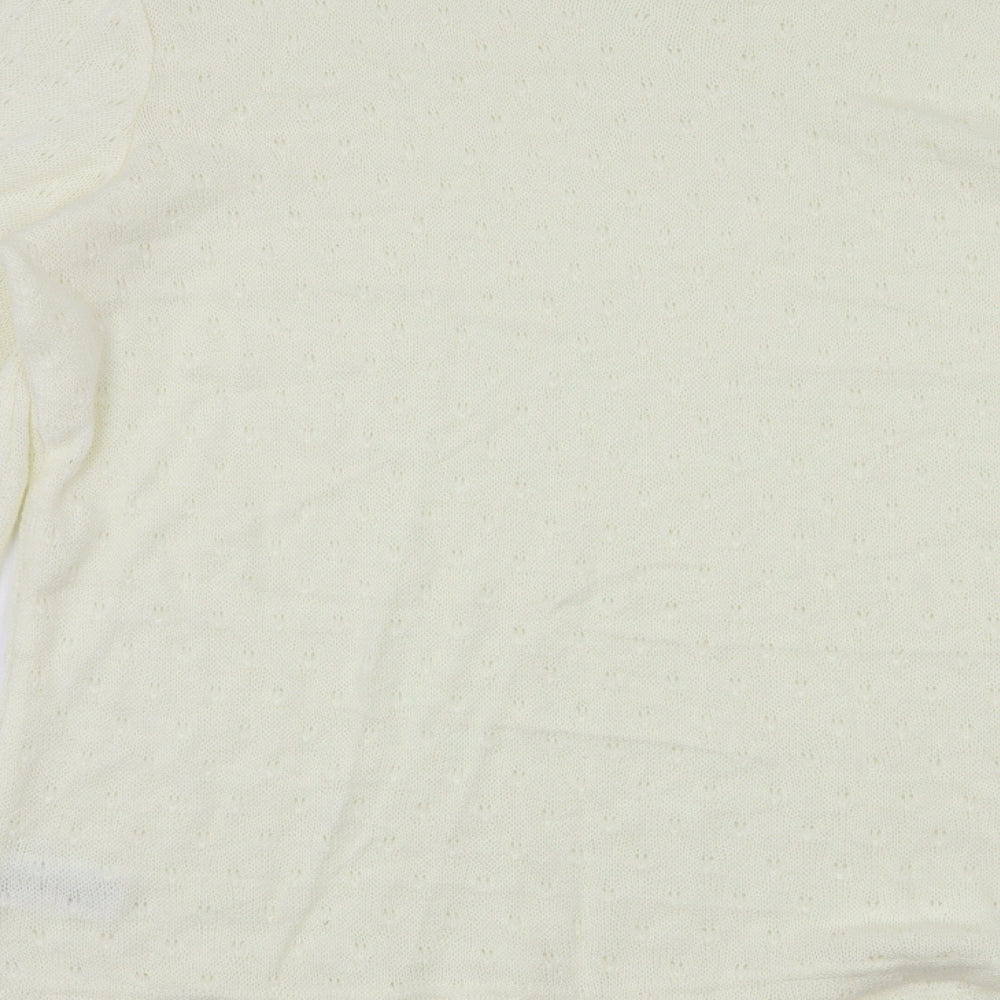 Fashion Union Womens Ivory   Basic T-Shirt Size 14