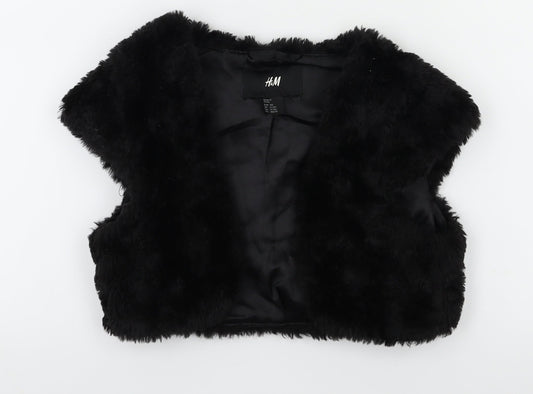 H&M Girls Black   Cardigan Jumper Size 11-12 Years