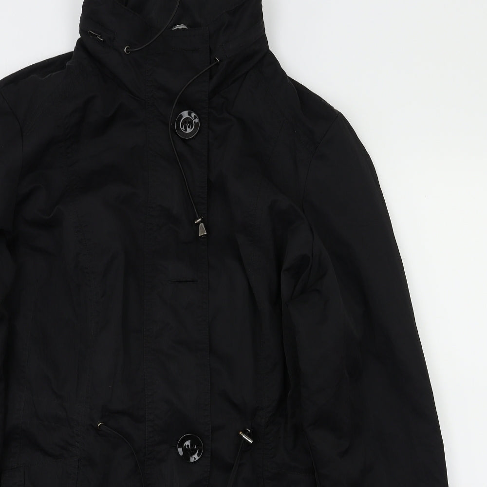 BM Womens Black Houndstooth  Jacket Coat Size 10
