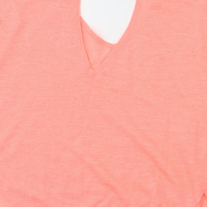Preloved River Island Womens Pink   Basic T-Shirt Size 6 - Label