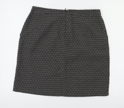 Preloved Papaya Womens Black   A-Line Skirt Size 12 - Back