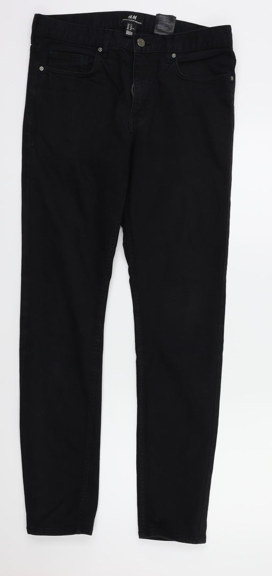 Preloved H&M Womens Black   Skinny Jeans Size 30 L31 in - Front