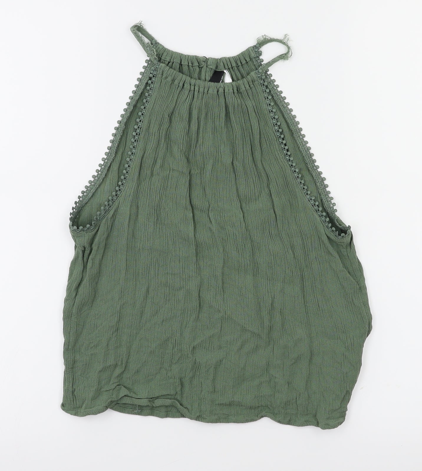 H&M Womens Green   Basic T-Shirt Size 8