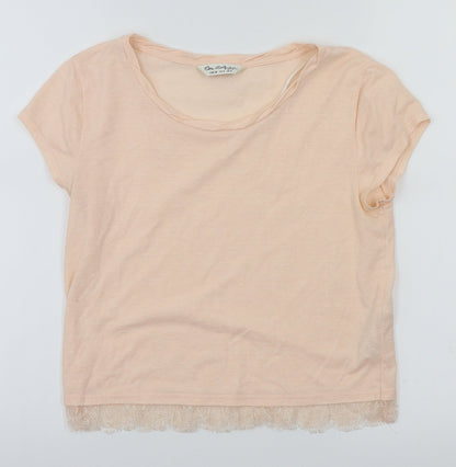 Preloved Miss Selfridge Womens Pink   Basic T-Shirt Size 8 - Front