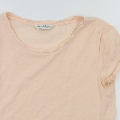 Preloved Miss Selfridge Womens Pink   Basic T-Shirt Size 8 - Detail
