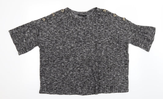 F&F Womens Grey  Knit Pullover Jumper Size 16
