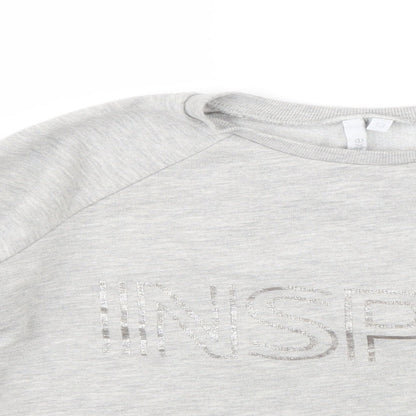 Preloved Matalan Girls Grey   Pullover Jumper Size 13 Years  - Cropped - Detail