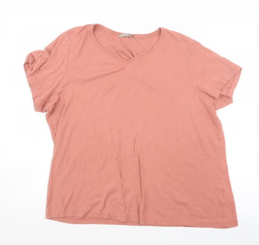 Pebble Bay Womens Pink   Basic T-Shirt Size 22