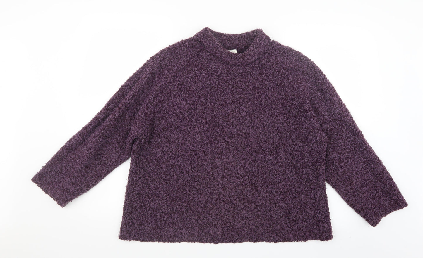 Preworn Womens Purple  Knit Pullover Jumper Size 16