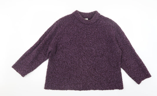 Preworn Womens Purple  Knit Pullover Jumper Size 16