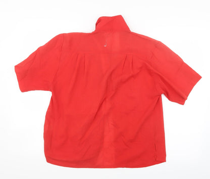 Preloved Preworn Womens Red   Basic Button-Up Size 12 - Back
