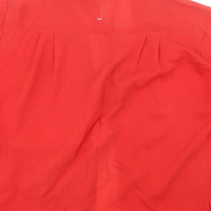 Preloved Preworn Womens Red   Basic Button-Up Size 12 - Label