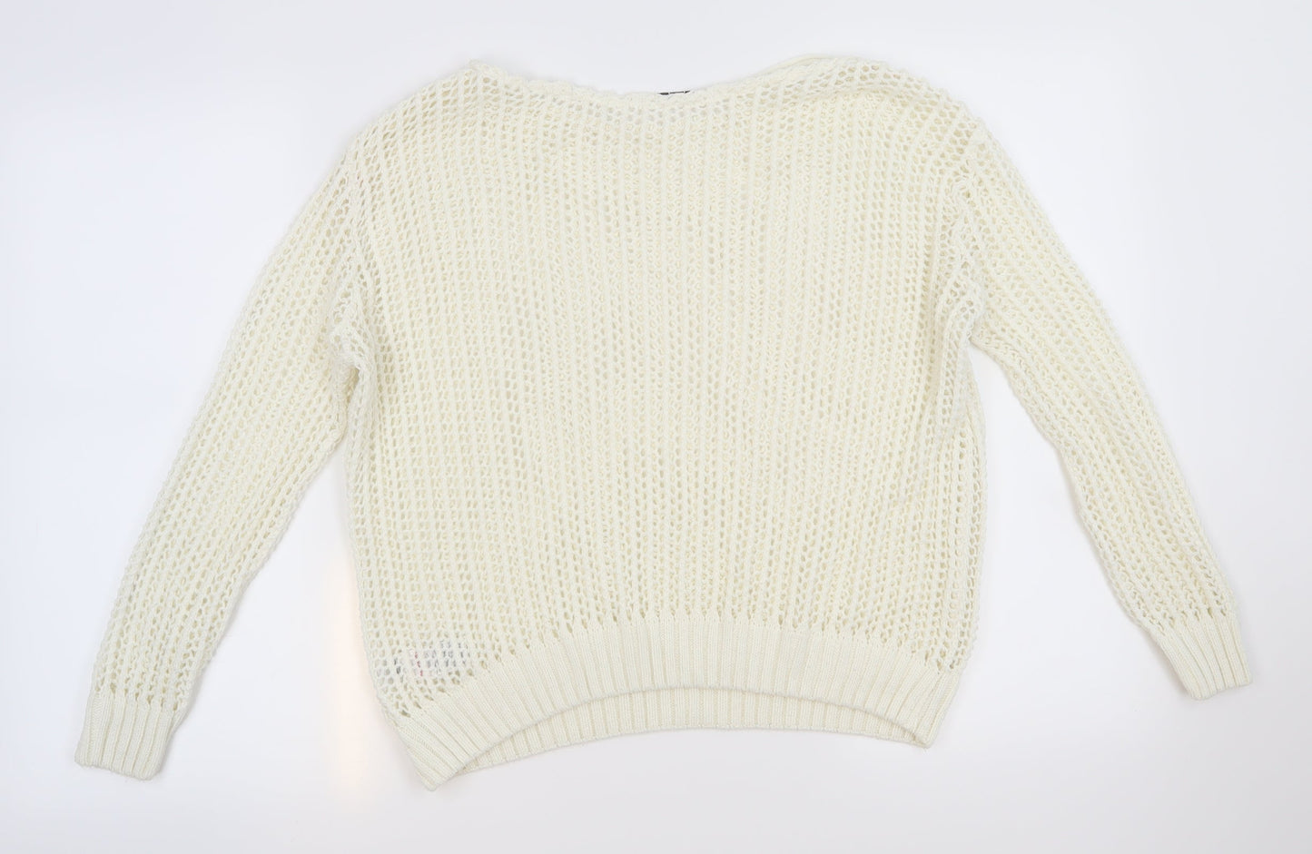 New Look Womens Ivory  Knit Pullover Jumper Size L