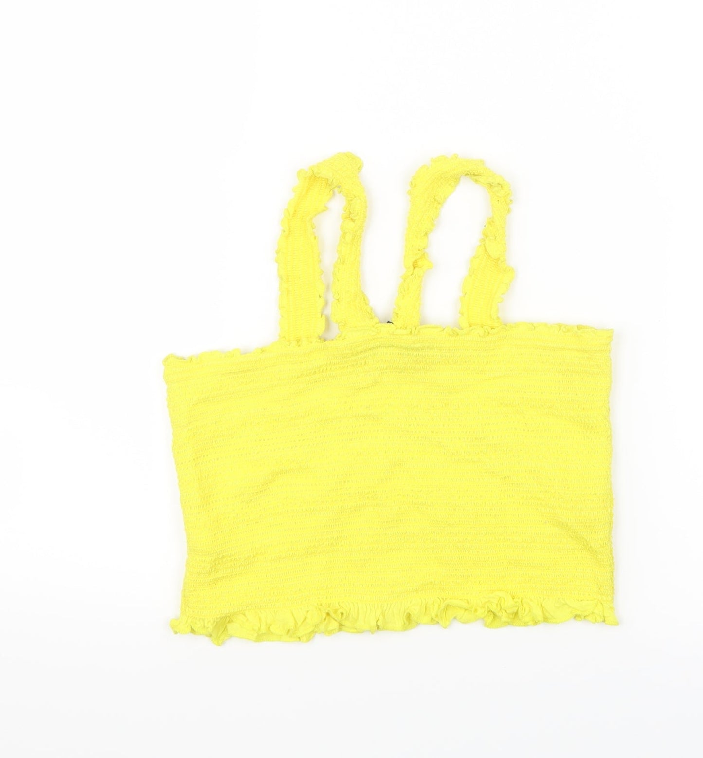 Primark Womens Yellow   Cropped T-Shirt Size 12