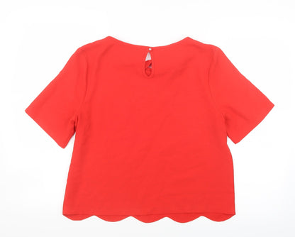 Preloved Atmosphere Womens Red   Basic Blouse Size 14 - Back