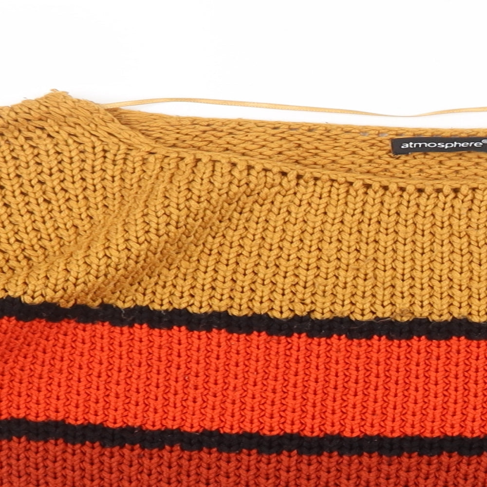 Atmosphere Womens Orange  Knit Pullover Jumper Size 10