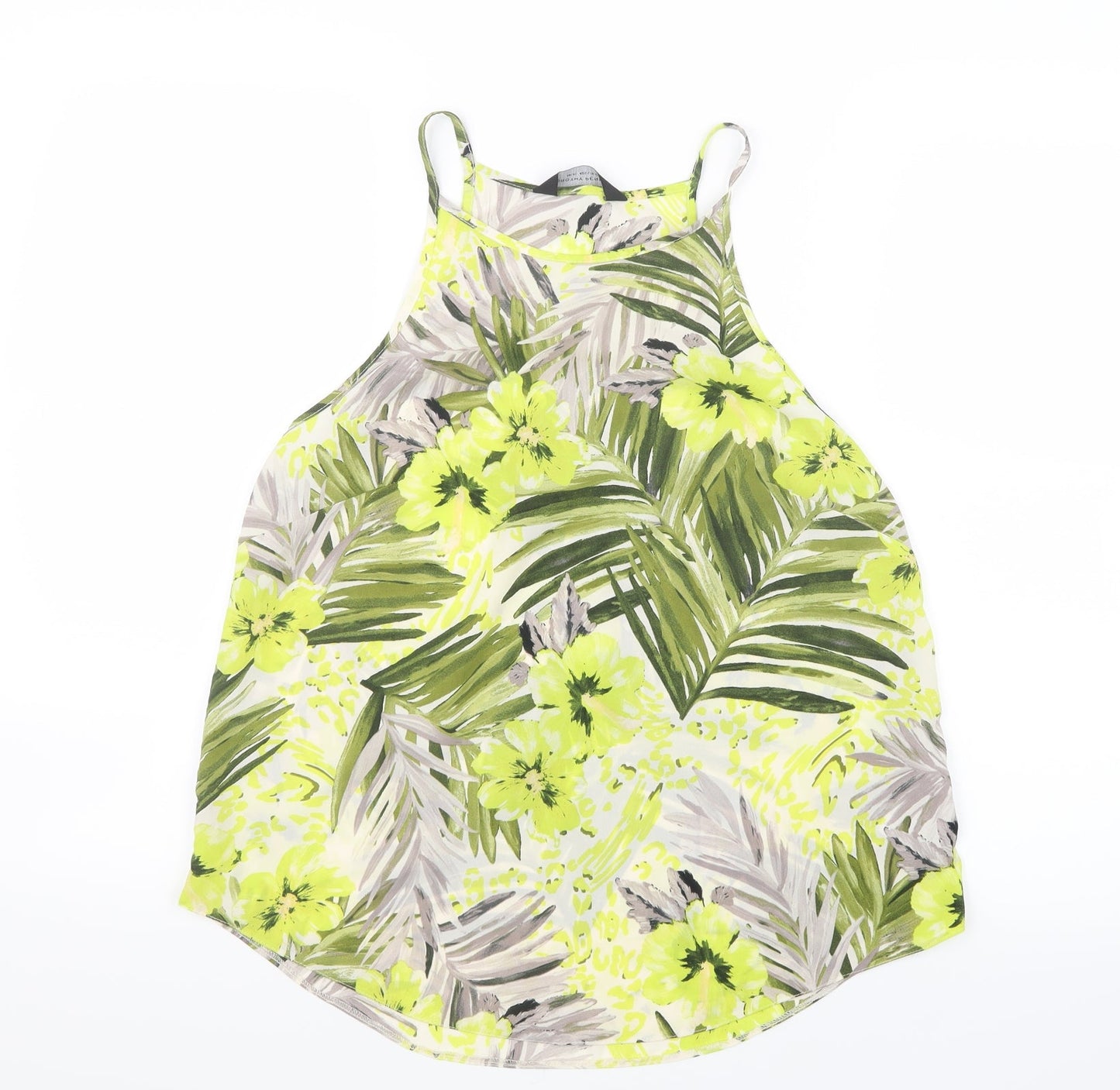 Dorothy Perkins Womens Yellow Floral  Basic Blouse Size 14
