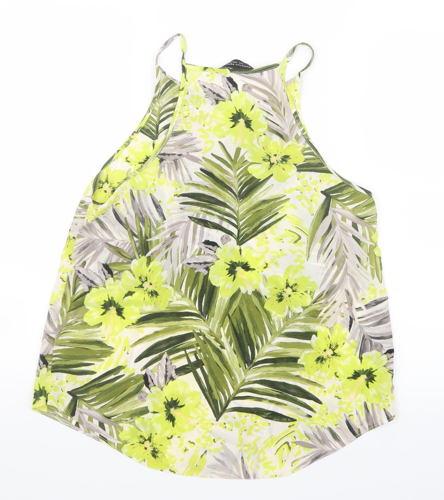 Dorothy Perkins Womens Yellow Floral  Basic Blouse Size 14