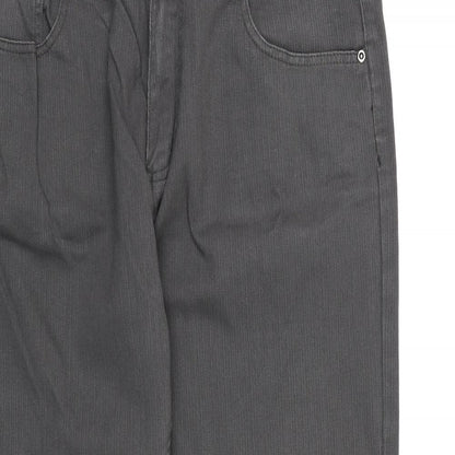 Preloved TU Mens Grey Striped  Trousers   L28 in - Detail