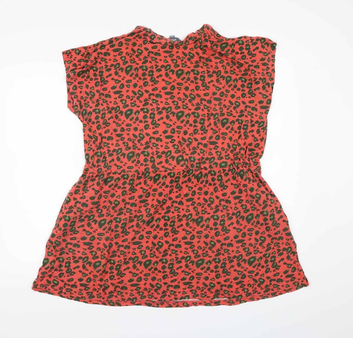Studio Womens Red Animal Print  Basic T-Shirt Size 20