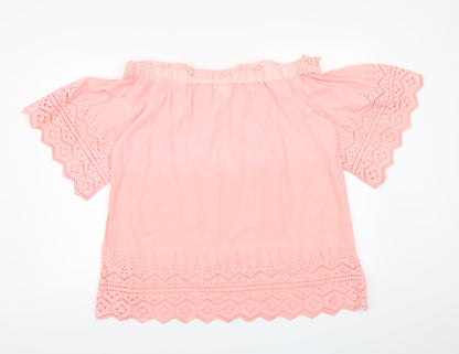 Preloved H&M Womens Pink   Basic Blouse Size 16 - Back