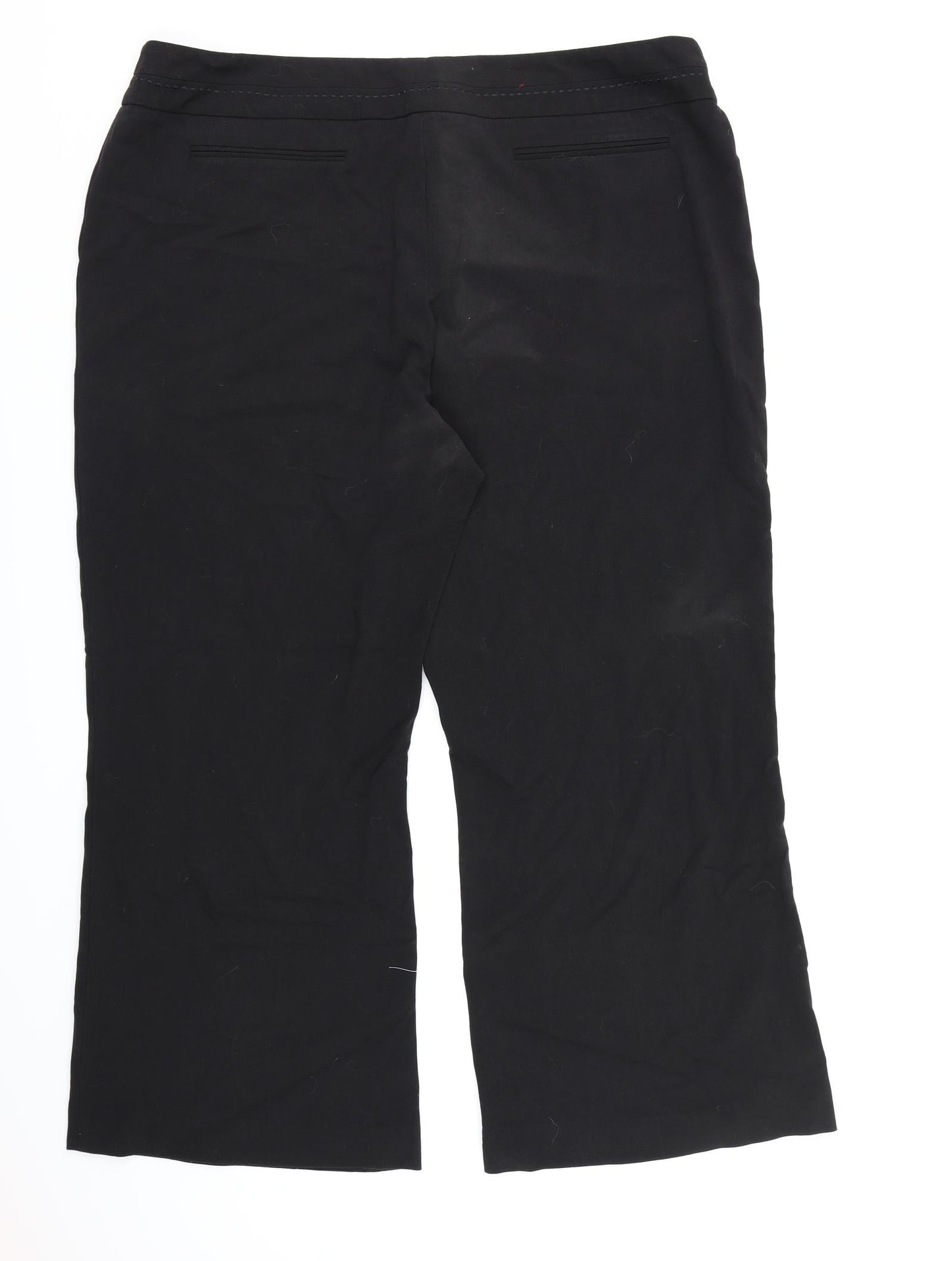 Debenhams Womens Black  Rayon Dress Pants Trousers Size 20 L27 in