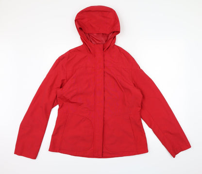 Preloved H&M Womens Red   Rain Coat Coat Size M - Front