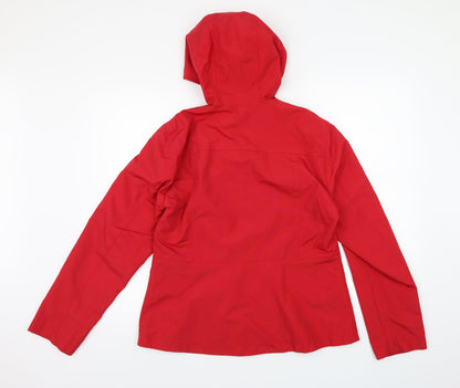 Preloved H&M Womens Red   Rain Coat Coat Size M - Back