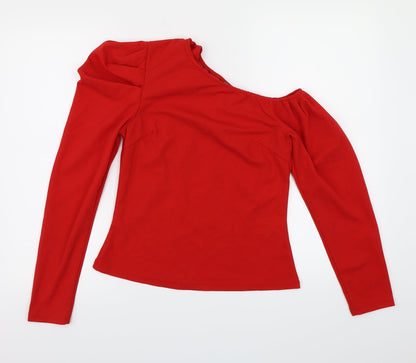 Preloved SHIEN Womens Red   Basic Blouse Size XS - Front