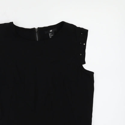 Preloved H&M Womens Black   Basic Blouse Size 10 - Detail