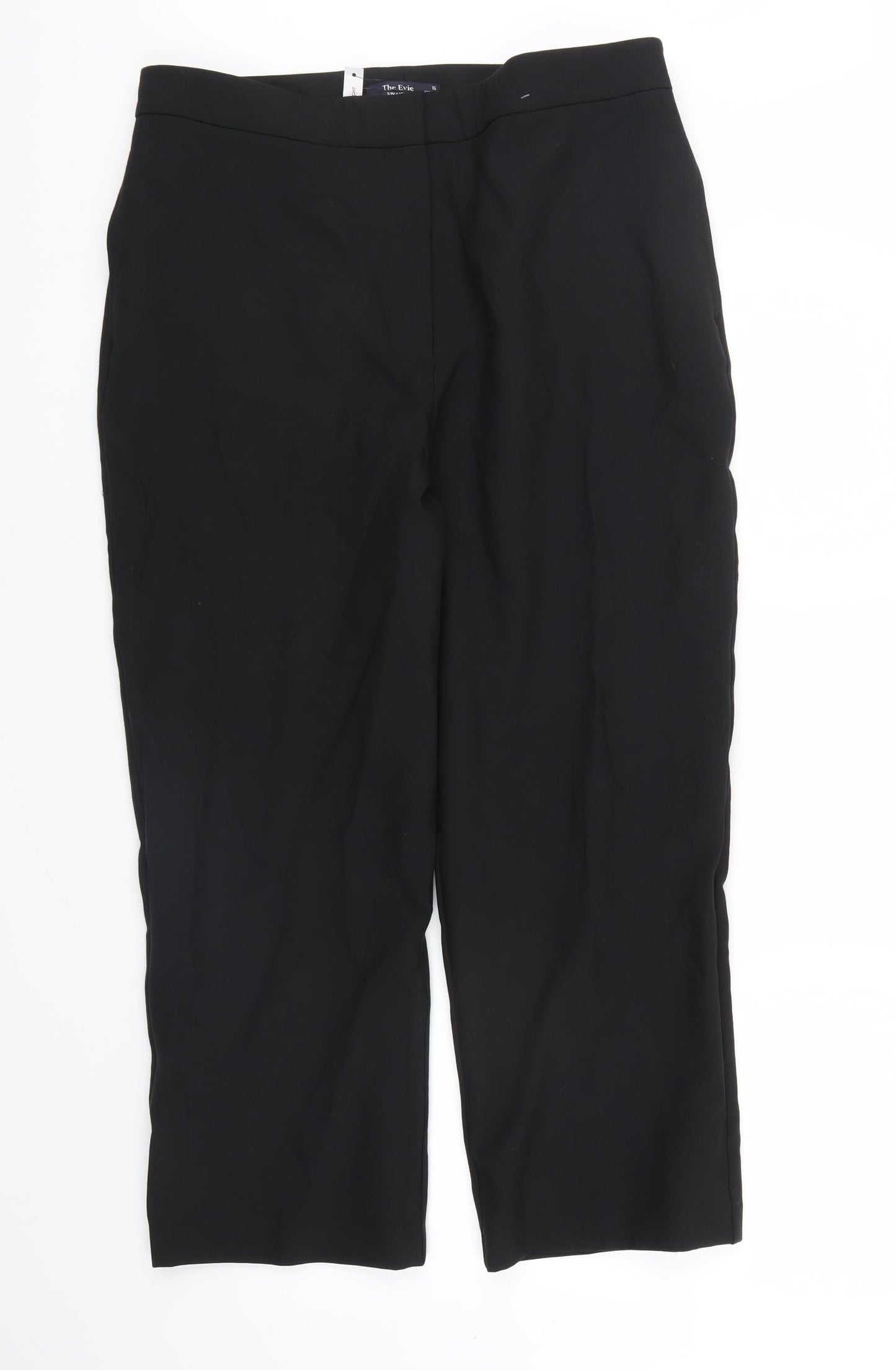 M&S Womens Black   Dress Pants Trousers Size 16 L24 in