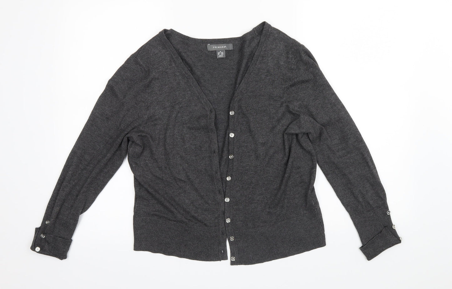 Primark Womens Grey   Cardigan Jumper Size M