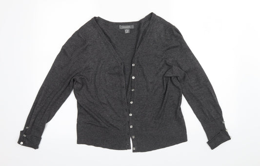 Primark Womens Grey   Cardigan Jumper Size M